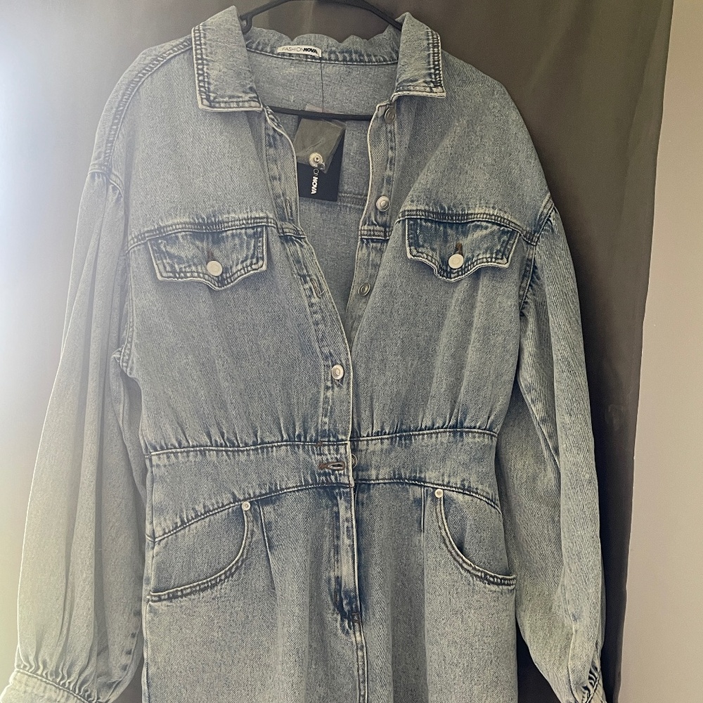 Blue Jean short jumpsuit